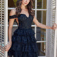 Nox Anabel R877 Dress Short A-Line Off the Shoulder Tiered Skirt