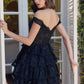 Nox Anabel R877 Dress Short A-Line Off the Shoulder Tiered Skirt