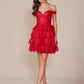 Nox Anabel R877 Dress Short A-Line Off the Shoulder Tiered Skirt