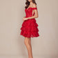 Nox Anabel R877 Dress Short A-Line Off the Shoulder Tiered Skirt