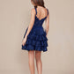 Nox Anabel R880 Dress Short A-Line Tiered Embroidered Skirt