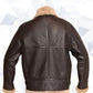 RAF Aviator Bomber Real Shearling Sheepskin Brown Leather Jacket