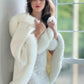 Ivory White Fur Cape (Jennifer Wht01)