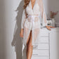 French Dot Mesh Robe and Bra Set
