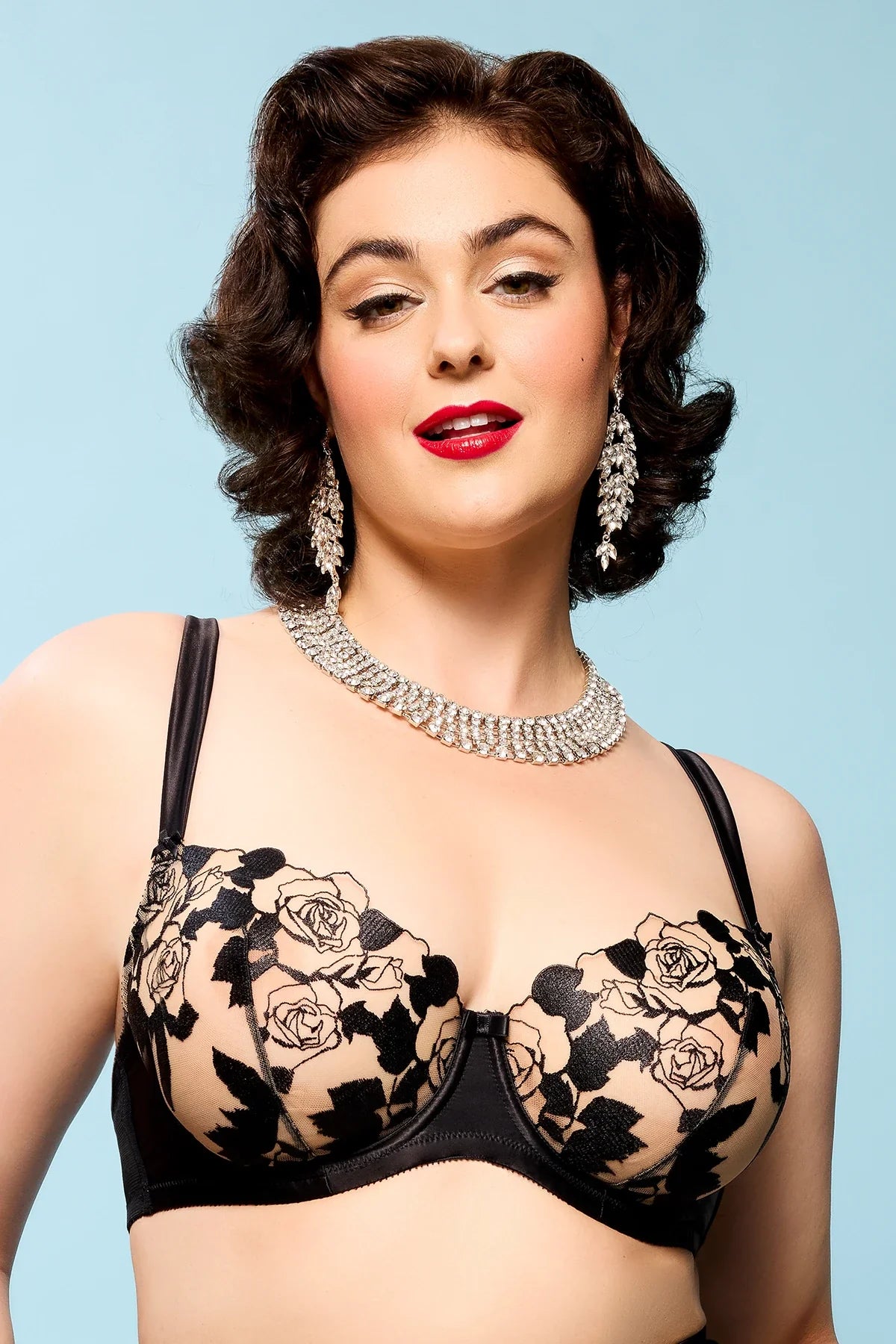 Dita Von Teese Rosabelle Underwire Balconette Bra Black-0