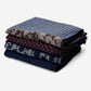 Federico (grey/blue) - Warm and soft Italian scarf from wool blend