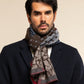 Federico (red/blue) - Warm and soft Italian scarf from wool blend