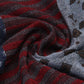 Federico (red/blue) - Warm and soft Italian scarf from wool blend