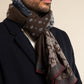 Federico (red/blue) - Warm and soft Italian scarf from wool blend