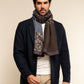Federico (red/blue) - Warm and soft Italian scarf from wool blend