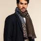 Federico (red/blue) - Warm and soft Italian scarf from wool blend