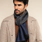 Romeo (blue/grey) - Italian warm and soft scarf made from 100% wool