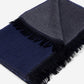 Romeo (blue/grey) - Italian warm and soft scarf made from 100% wool