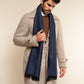 Romeo (blue/grey) - Italian warm and soft scarf made from 100% wool