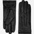 Black Raya deerskin leather winter gloves with warm wool lining, stylish and cozy for cold weather from Leather Gloves Online.