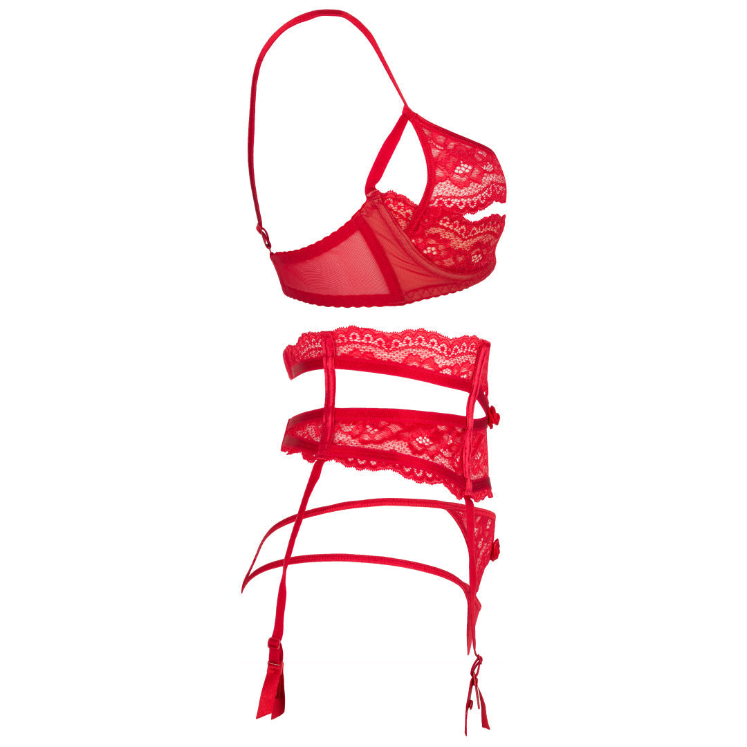 Axami Intense Sheer Mesh Lace Garter Belt-4