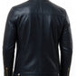Reggie Black Leather Jacket - Men Leather Jacket Black