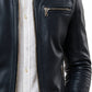 Reggie Black Leather Jacket - Men Leather Jacket Black
