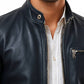 Reggie Black Leather Jacket - Men Leather Jacket Black