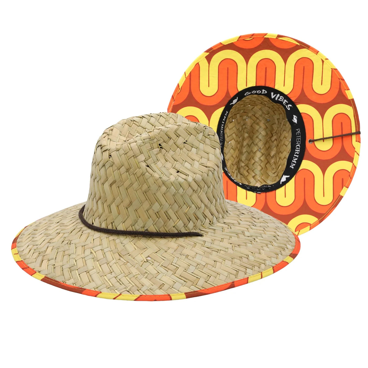 Peter Grimm Retro straw lifeguard hat by HatCountry with wide brim and classic woven design