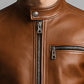 Riley Leather Brown Jacket - Men Leather Jacket Brown