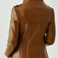 Rosie Leather Brown Jacket – Women’s Genuine Leather Jacket