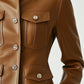 Rosie Leather Brown Jacket – Women’s Genuine Leather Jacket