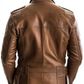 Rowan Leather Brown Jacket - Men Leather Jacket Brown