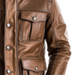 Rowan Leather Brown Jacket - Men Leather Jacket Brown