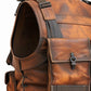 Rust Brown Men’s Special Military Distressed Leather Vest