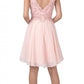 CLEARANCE - Aspeed S2331 Embroidered V-Neck Short A-Line Dress (Size Medium)