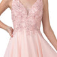 CLEARANCE - Aspeed S2331 Embroidered V-Neck Short A-Line Dress (Size Medium)