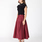 Gracia Fashion Women's Wide Width Skirt with Back Zipper