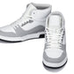 CALTO - S4751 - 3 Inches Taller (White/Grey) - High Top Sneakers