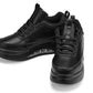 CALTO - S4925 - 3.2 Inches Taller (Onyx/Black Sole) - Chunky Elevated Platform Sneakers