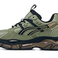 CALTO - S5284 - 2.6 Inches Taller (Khaki Green/Translucent Onyx Sole) - Chunky Sole Sporty Sneakers