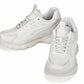 CALTO - S5285 - 2.6 Inches Taller (White/Translucent White Sole) - Chunky Sole Sporty Sneakers