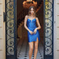 Nox Anabel S923 Dress Short Fitted Satin Cocktail Side Leg Slit