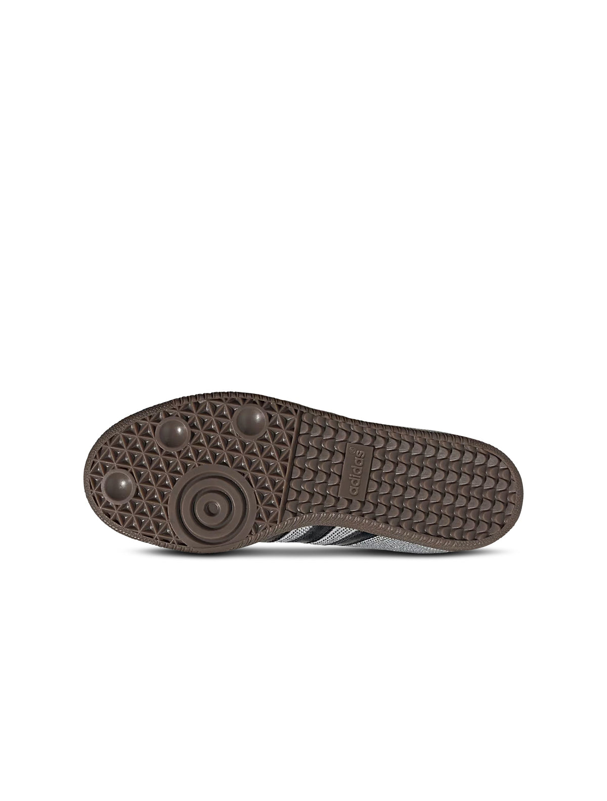 White Adidas Women's Samba OG shoes with rhinestone accents, showcasing stylish women's footwear with classic design and branding.