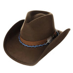 HatCountry Scala Devon soft wool felt outback hat in mink, three-quarter view