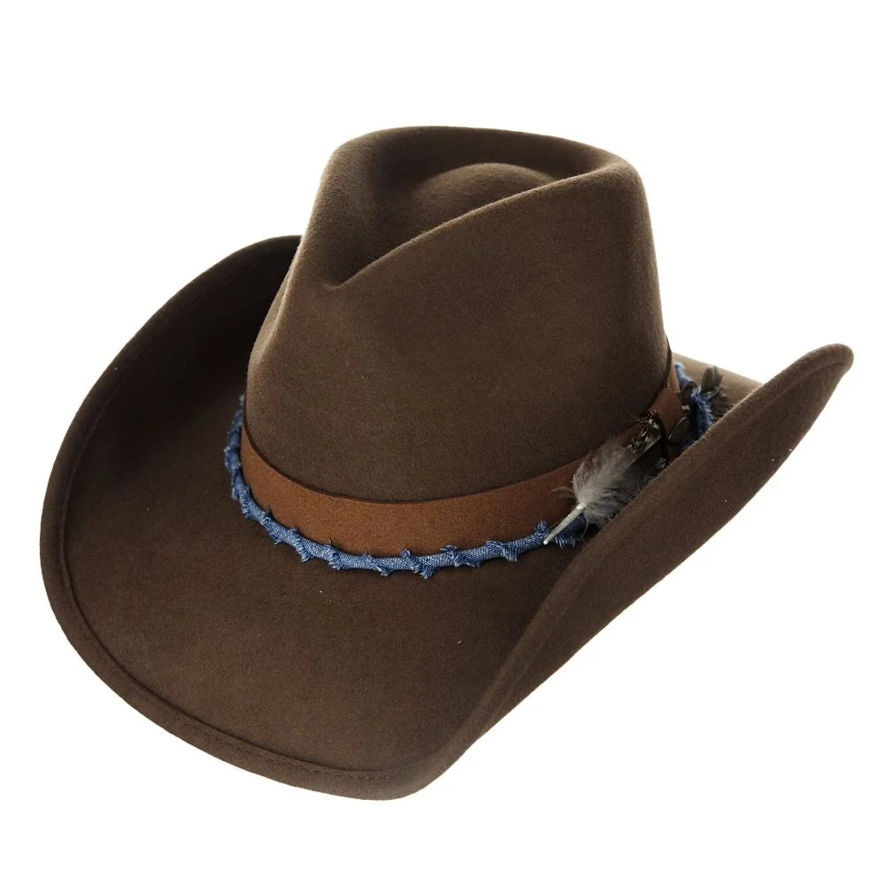 HatCountry Scala Devon soft wool felt outback hat in mink, three-quarter view