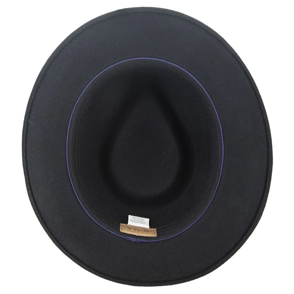 Scala Solomon soft wool fedora hat by HatCountry in black