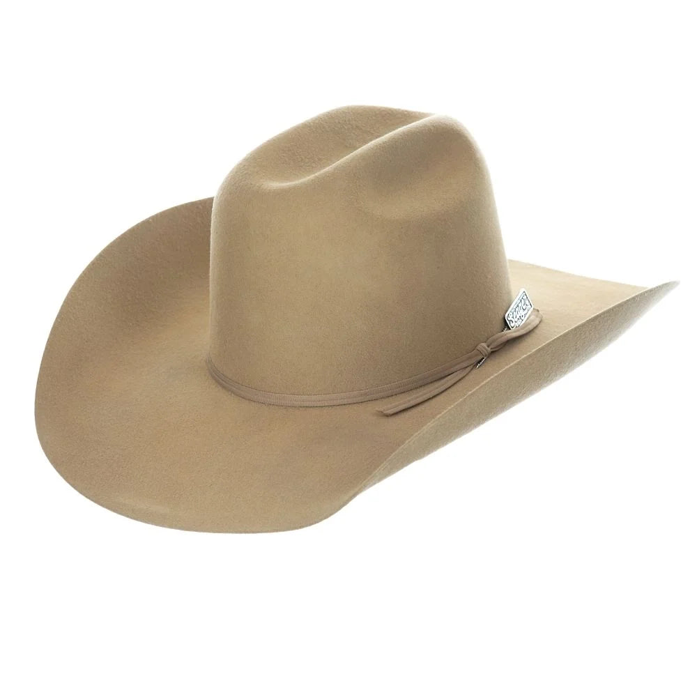 HatCountry Seager Chase premium wool cowboy hat in fawn, three-quarter view