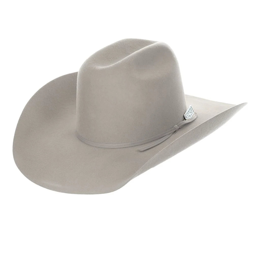 HatCountry Seager Chase premium wool cowboy hat in stone, three-quarter view
