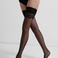 Fantasy Stockings Conte Sense women's stockings with silicone lace top and back seam imitation, black hosiery