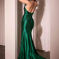 Ladivine SF117 Dress Crystal Adorned Satin Halter Gown