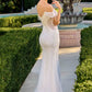 Ladivine SF209W Cold Off The Shoulder Fringe Beaded Mermaid Bridal Gown