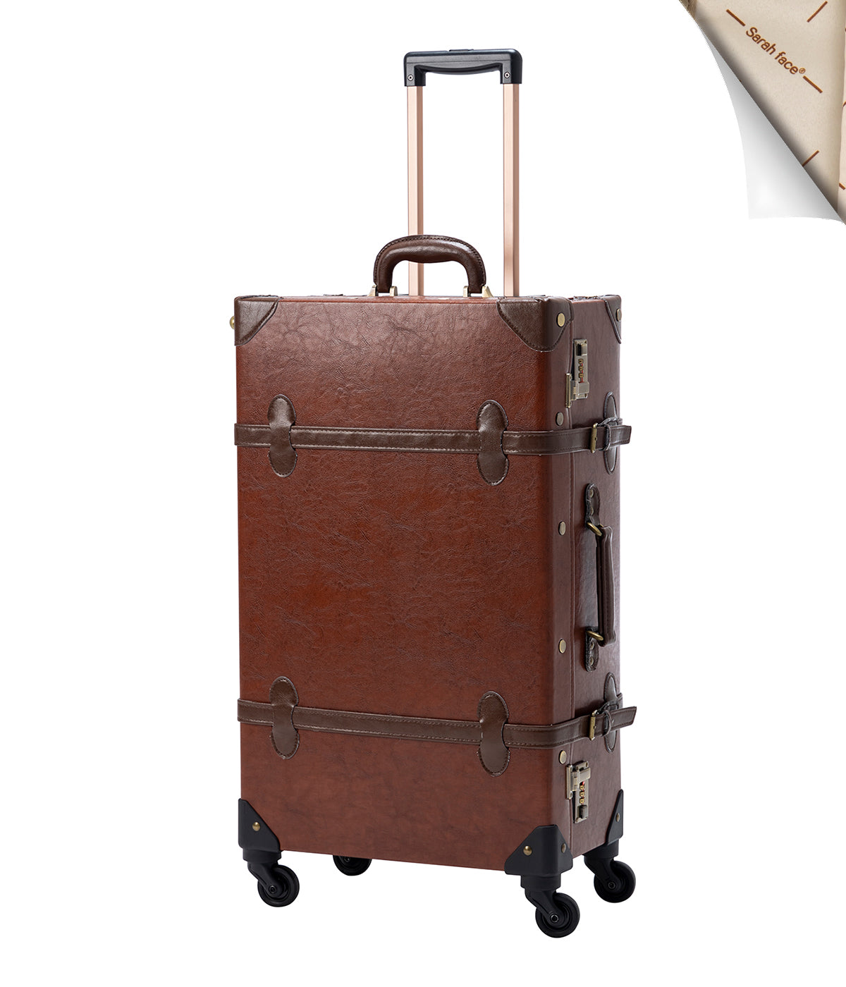 COTRUNKAGE Voyager XL Check-in luggage with combination lock, large travel suitcase with sturdy wheels and handle.