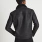 Black Shearling Collar Aviator Leather Jacket