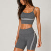 Curve Panel Sports Bra Made in USA - Grey Remix